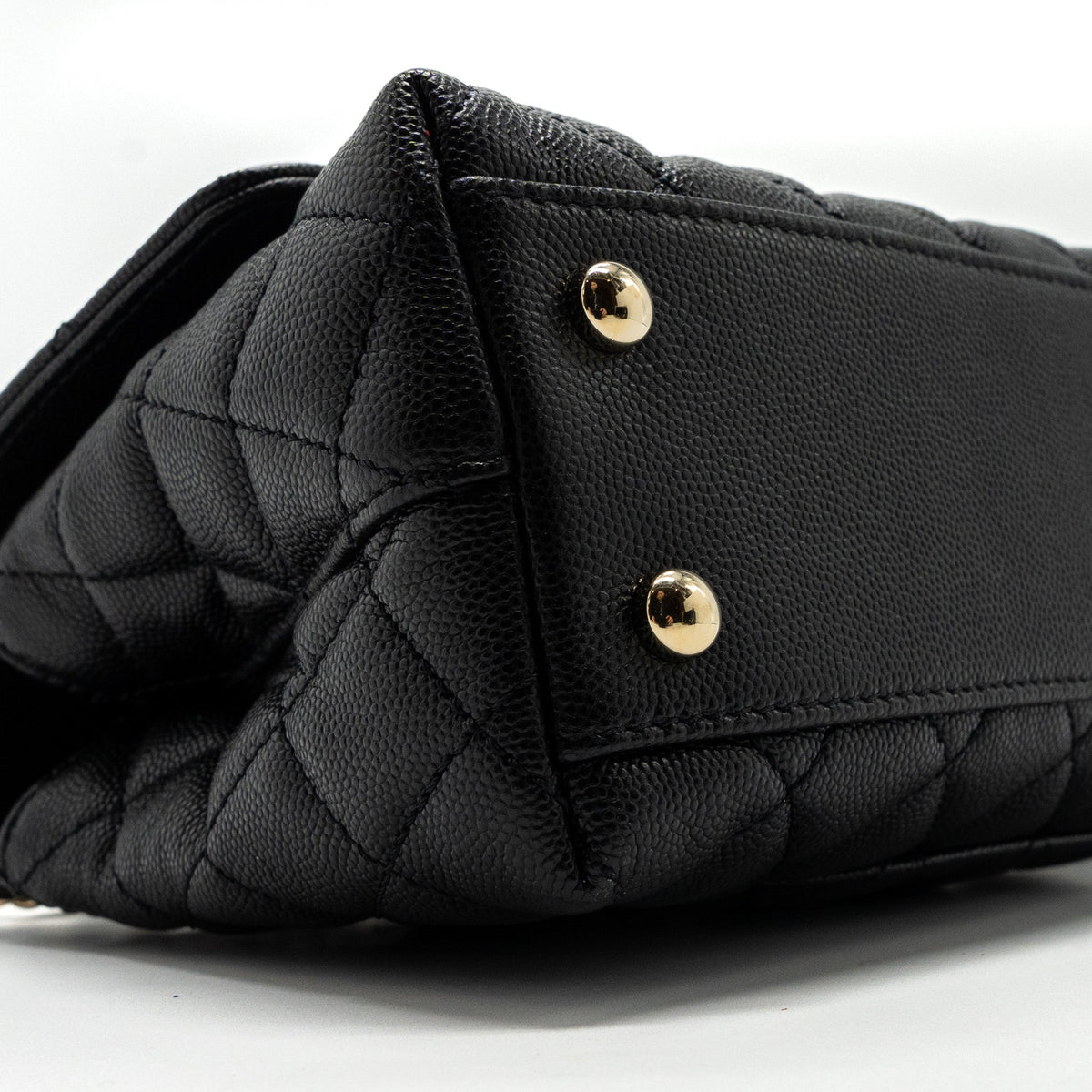 CHANEL SMALL COCO HANDLE CAVIAR BLACK LGHW (MICROCHIP)
