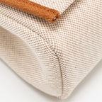 HERMES HERBAG MINI CANVAS/HUNTER LEATHER ECRU-BEIGE/FAUVE GHW