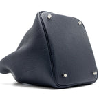 HERMES PICOTIN 22 LOCK BAG CLEMENCE/ SWIFT BLUE NUIT / BLUE FRANCE SHW