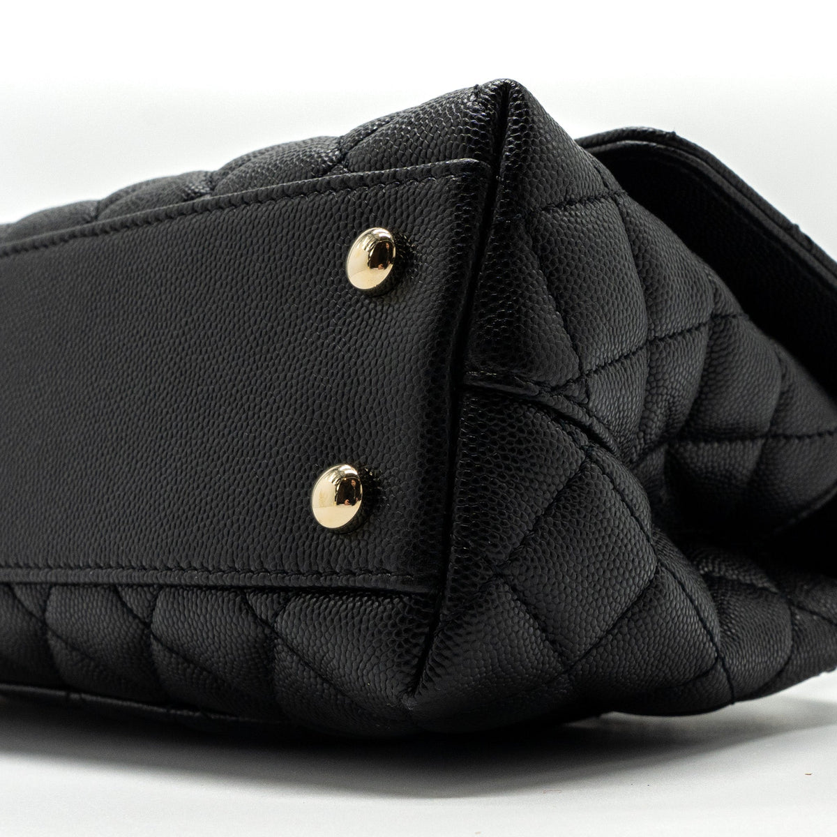 CHANEL SMALL COCO HANDLE CAVIAR BLACK LGHW (MICROCHIP)