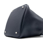 HERMES PICOTIN 22 LOCK BAG CLEMENCE/ SWIFT BLUE NUIT / BLUE FRANCE SHW