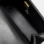 CHANEL 25S MINI COCO CRUSH HANDLE BAG CAVIAR BLACK LGHW (MICROCHIP)