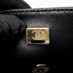 CHANEL 25S MINI COCO CRUSH HANDLE BAG CAVIAR BLACK LGHW (MICROCHIP)