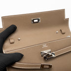 Hermes kelly to go epsom etoupe SHW