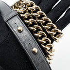 CHANEL SMALL BOY BAG CAVIAR GREY LGHW (MICROCHIP)