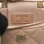CHANEL 22C LIGHT BEIGE CAVIAR VERTICAL VANITY WITH CHAIN LGHW