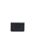 CHANEL CLASSIC WALLET ON CHAINS LAMBSKIN BLACK GHW(MICROCHIP)