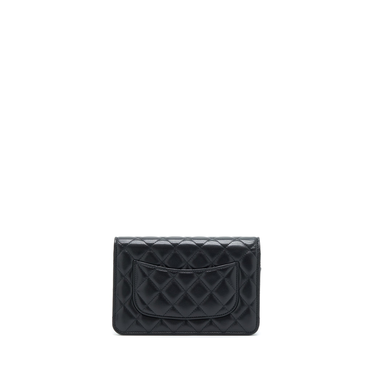 CHANEL CLASSIC WALLET ON CHAINS LAMBSKIN BLACK GHW(MICROCHIP)