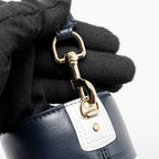 DIOR MICRO DIOR VIBE BUCKET BAG CALFSKIN BLUE/WHITE LGHW