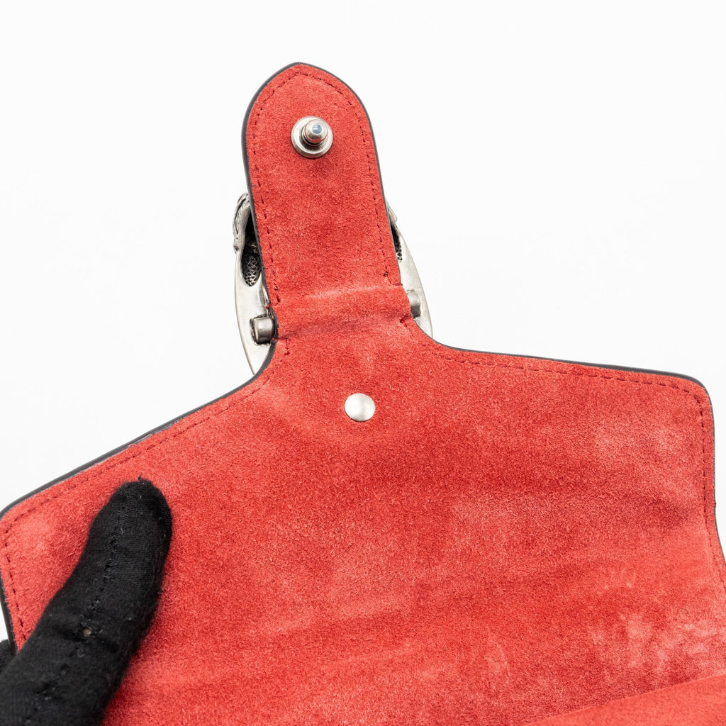 GUCCI DIONYSUS GG SUPREME MINI BAG RED SHW