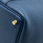 HERMES PICOTIN 18 LOCK BAG CLEMENCE BLEU DE PRUSSE GHW