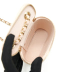 CHANEL 22C VERTICAL VANITY WITH CHAIN CAVIAR BEIGE LGHW