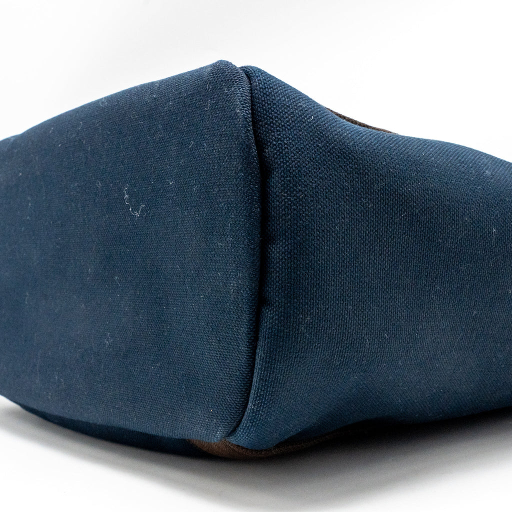 Hermes the grooming bag canvas bleu navy/feu SHW