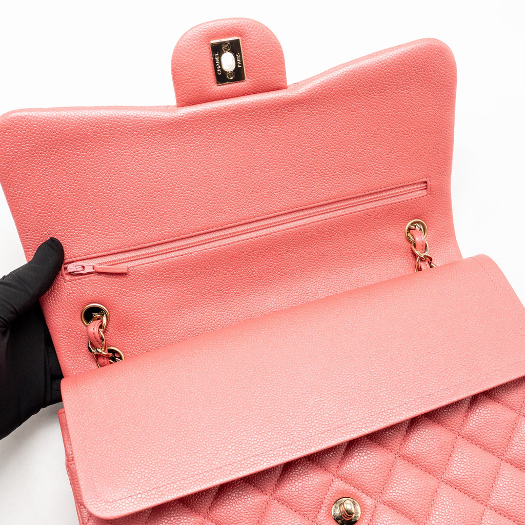 Chanel Jumbo Classic Double Flap Bag Caviar Pink LGHW