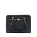 CHANEL SHOPPING TOTE BAG CAVIAR BLACK GHW