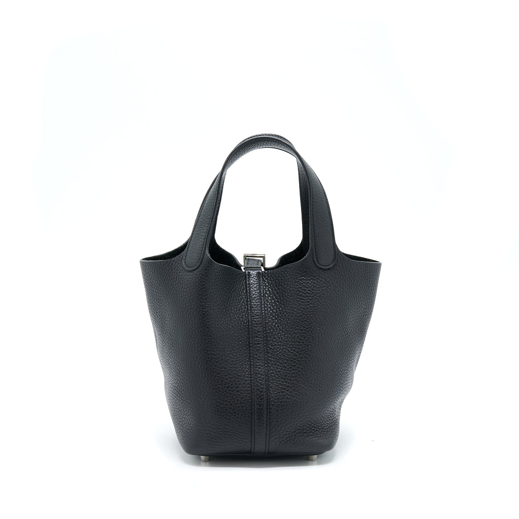 Hermes Picotin 18 Lock Bag Clemence Black SHW