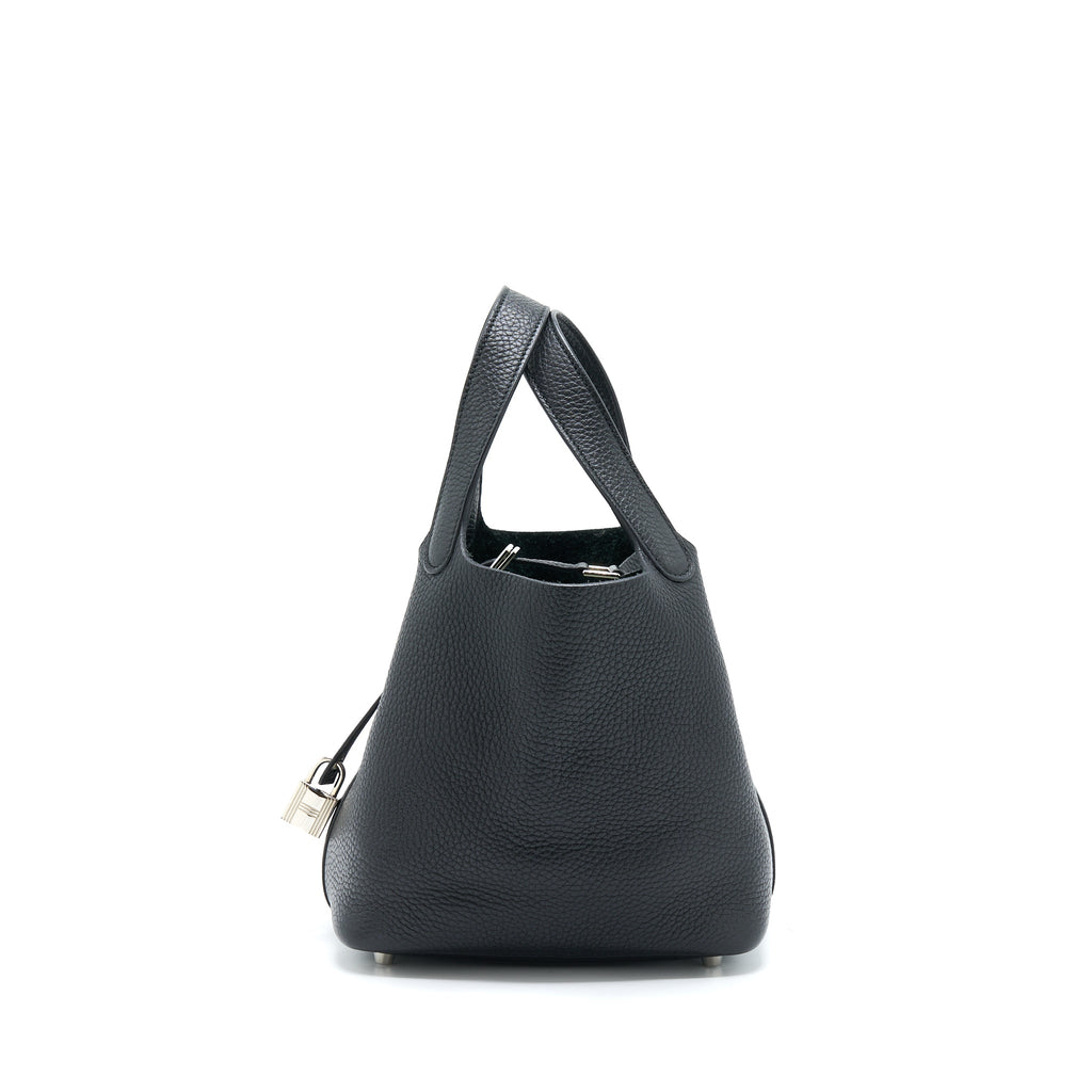 Hermes Picotin 18 Lock Bag Clemence Black SHW
