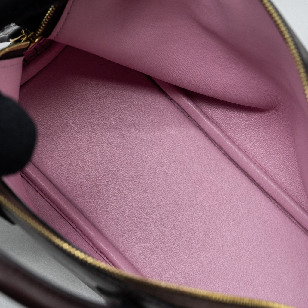 Hermes mini bolide evercolor rouge sellier / mauve sylvestre GHW