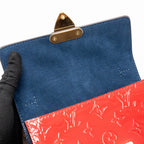 LOUIS VUITTON SPRING STREET BAG PATENT/EPI/MONOGRAM CANVAS RED/DARK BLUE/BROWN GHW