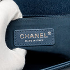 CHANEL SMALL BOY BAG CAVIAR NAVY SHW