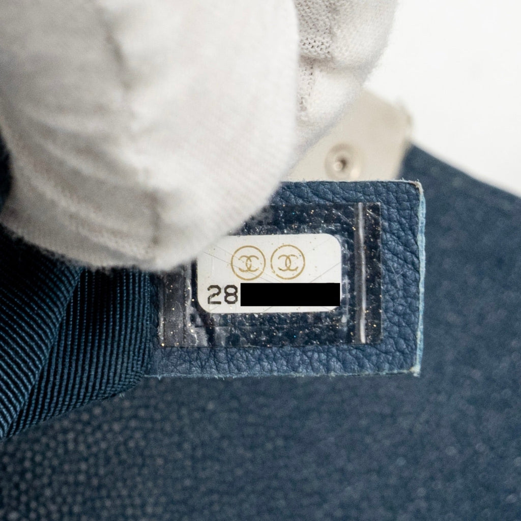 CHANEL SMALL BOY BAG CAVIAR NAVY SHW