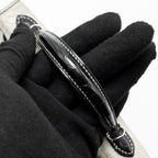 Hermes Mini Kelly II Alligator Mississippiensis Matt Gris Perle / black SHW
