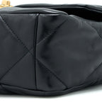 CHANEL MEDIUM 19 BAG GOATSKIN BLACK MULTICOLOUR HARDWARE