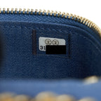 CHANEL 22C PEARL CRUSH DENIM MINI VANITY WITH CHAIN