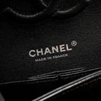 CHANEL MEDIUM CLASSIC DOUBLE FLAP BAG PATENT SO BLACK