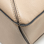 LOEWE SMALL PUZZLE BAG CALFSKIN SAND GHW