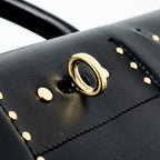 LOUIS VUITTON FLAP SHOULDER BAG CALFSKIN BLACK GHW