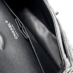 CHANEL MEDIUM CLASSIC DOUBLE FLAP BAG PATENT SO BLACK