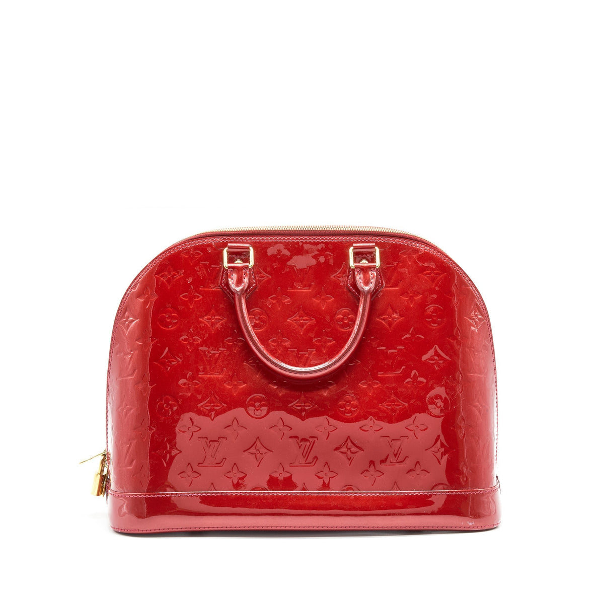 LOUIS VUITTON ALMA GM PATENT LEATHER RED