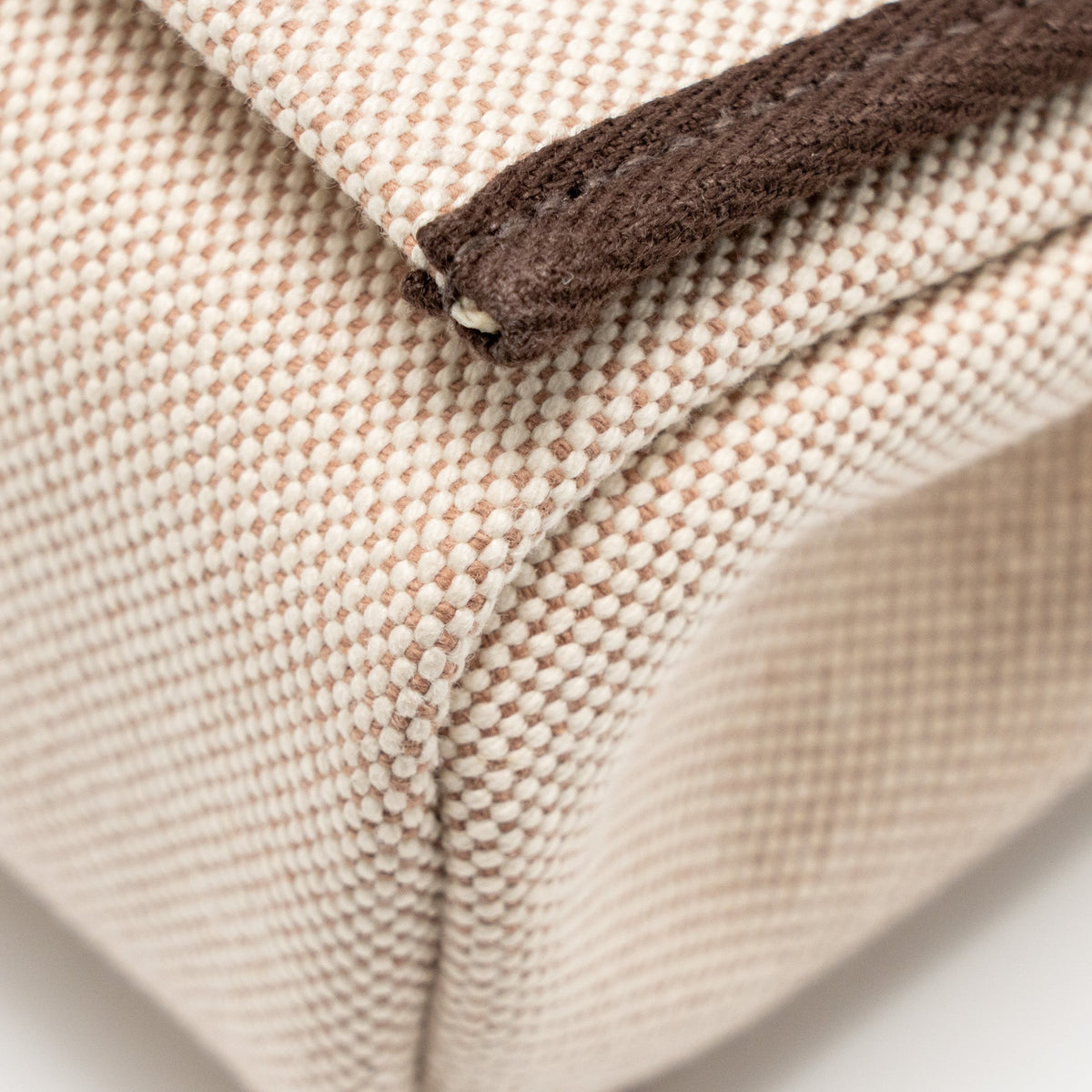 Hermes HerbagMini Canvas/Hunter Leather Ecru-Beige/Ebene GHW