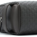 GUCCI GG PRINT POUCH CALFSKIN DARK BROWN SHW