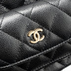 CHANEL MINI BACKPACK / CROSSBODY BAG CAVIAR BLACK LGHW (MICROCHIP)