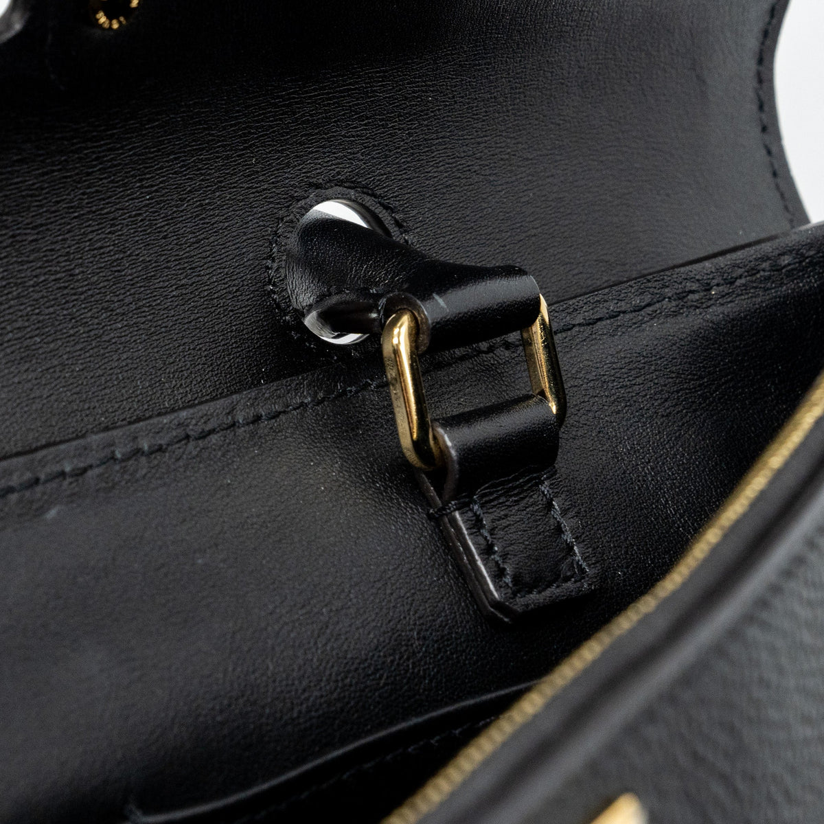 LOUIS VUITTON FLAP SHOULDER BAG CALFSKIN BLACK GHW