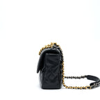 CHANEL MEDIUM 19 BAG GOATSKIN BLACK WITH MULTICOLOUR HARDWARE