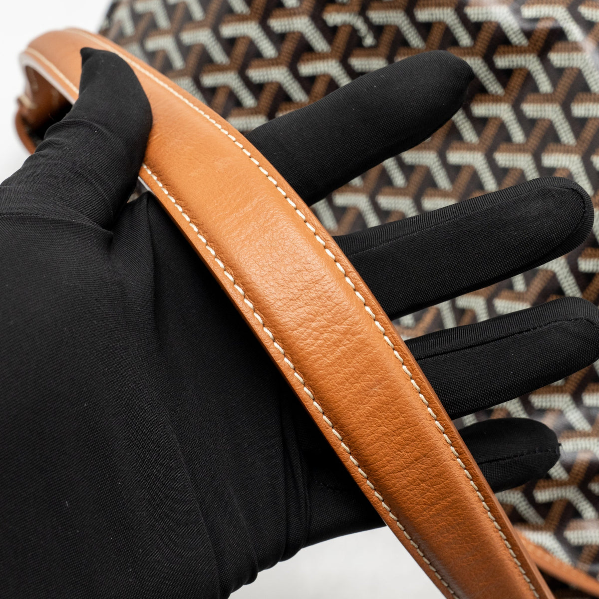 GOYARD BOHEME HOBO BAG GOYARDINE CANVAS/CALFSKIN BLACK/BROWN SHW