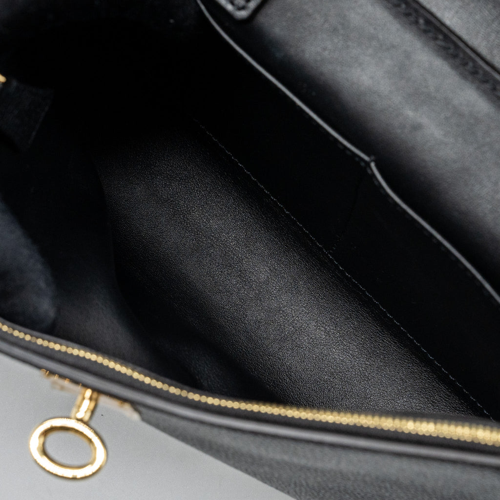 LOUIS VUITTON FLAP SHOULDER BAG CALFSKIN BLACK GHW