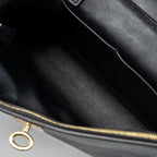 LOUIS VUITTON FLAP SHOULDER BAG CALFSKIN BLACK GHW