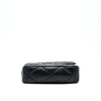 CHANEL MEDIUM 19 BAG GOATSKIN BLACK WITH MULTICOLOUR HARDWARE