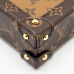 LOUIS VUITTON VERTICAL TRUNK POCHETTE WITH CHAIN MONOGRAM REVERSE CANVAS GHW