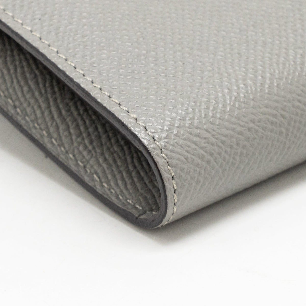 HERMES KELLY CLASSIC LONG WALLET EPSOM GREY SHW