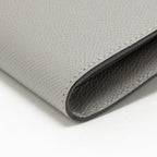 HERMES KELLY CLASSIC LONG WALLET EPSOM GREY SHW