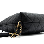 CHANEL 22B HOBO BAG LAMBSKIN BLACK BRUSHED GHW (MICROCHIP)