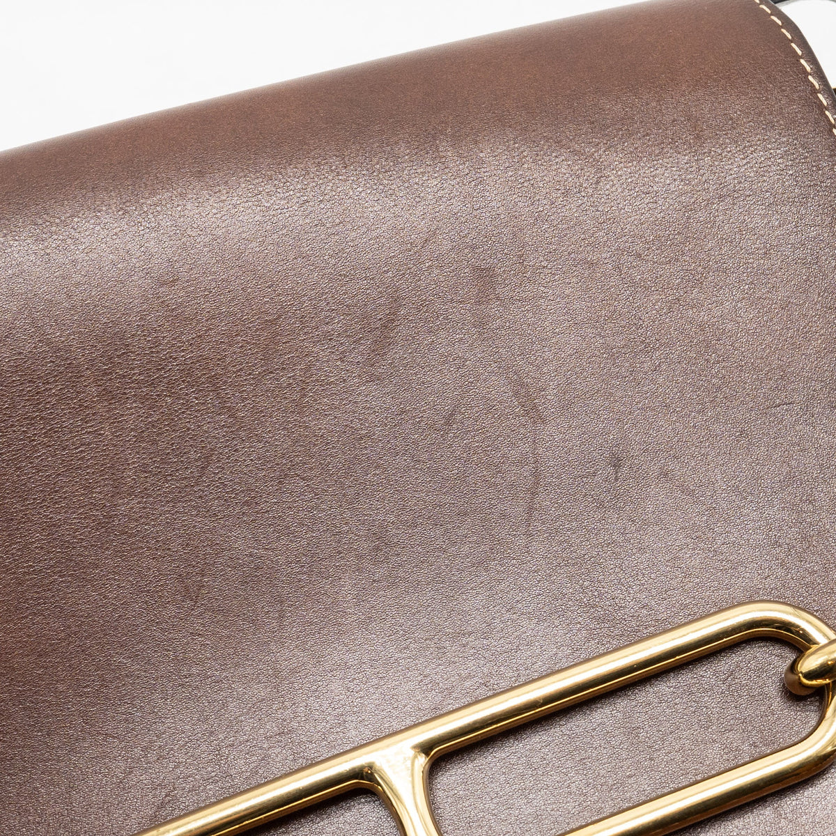 Hermes Roulis 23 Tadelakt Leather Dark Brown LGHW