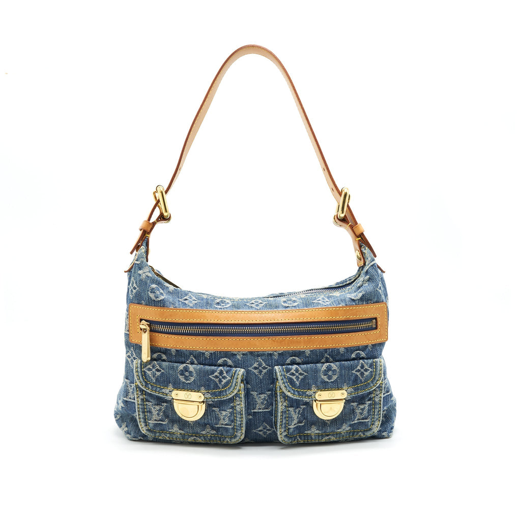 LOUIS VUITTON BAGGY PM DENIM MONOGRAM SHOULDER BAG