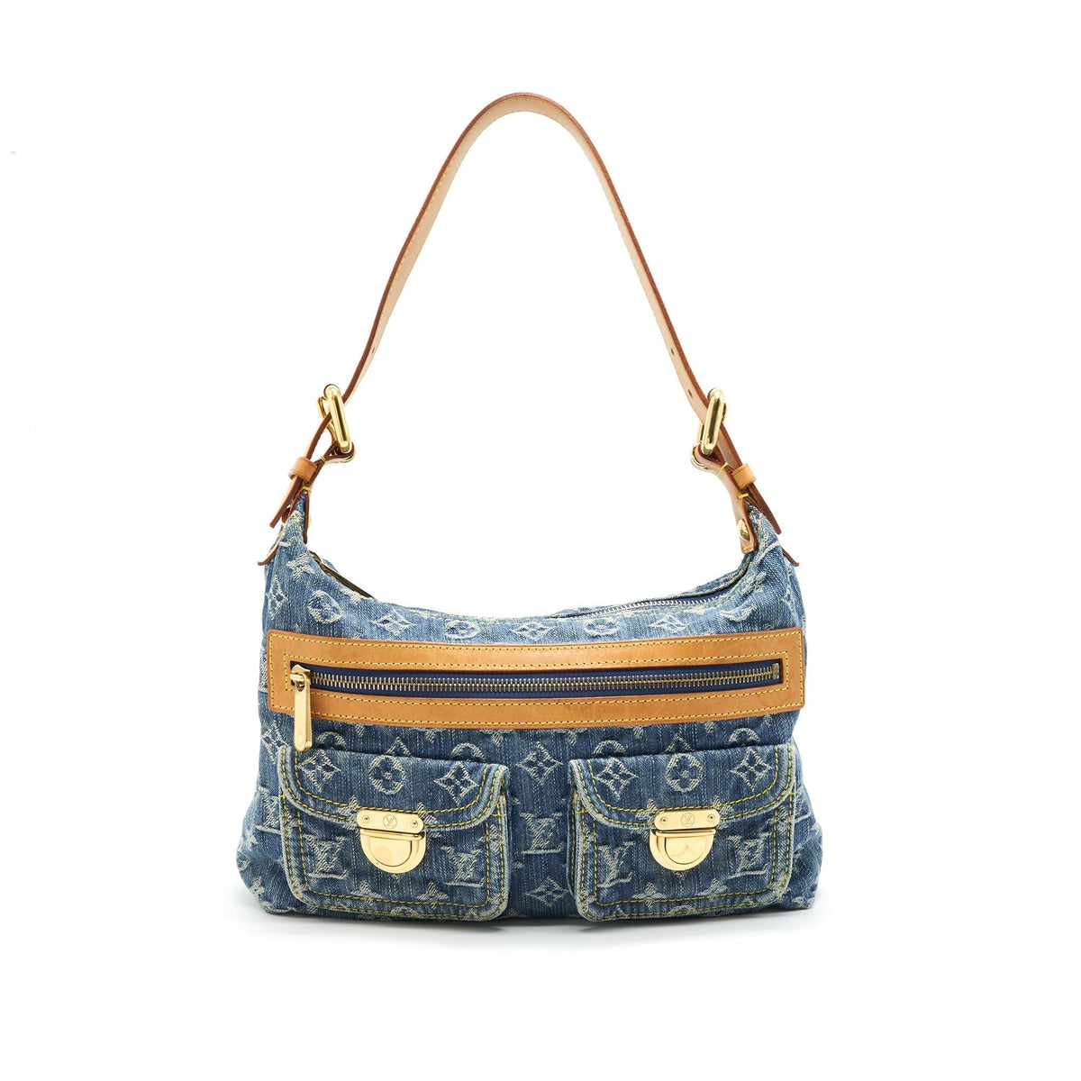 LOUIS VUITTON BAGGY PM DENIM MONOGRAM SHOULDER BAG