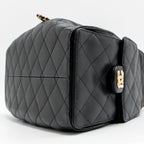 CHANEL SMALL 25 BAG CAVIAR BLACK GHW (MICROCHIP)